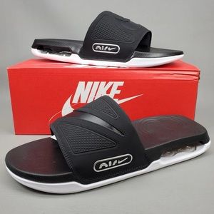 🚫SOLD OUT🚫Nike Air Max Slides Cirro Sandals Black White Silver.